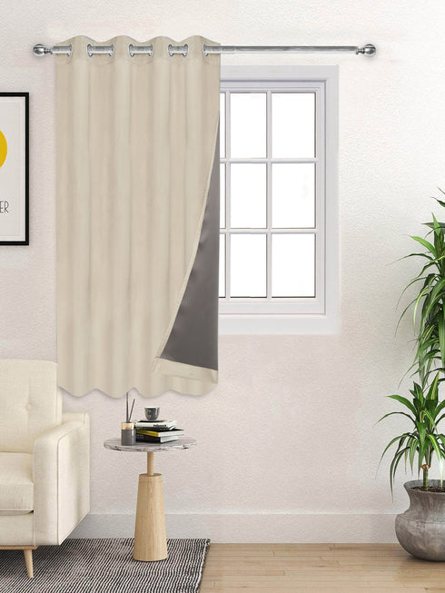 LA CREME Plain Velvet Curtain