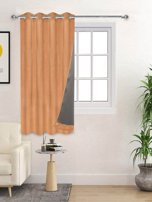 LA CREME Plain Velvet Curtain