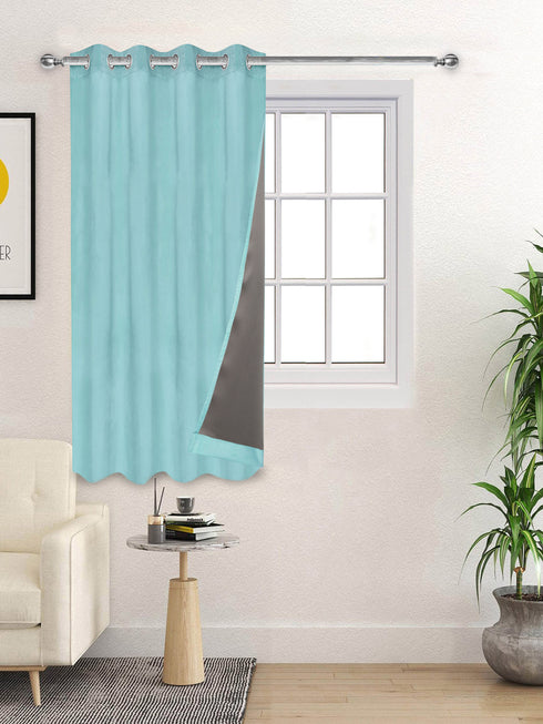 LA CREME Plain Velvet Curtain
