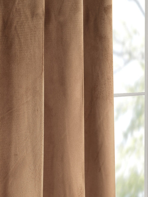LA CREME Plain Velvet Curtain