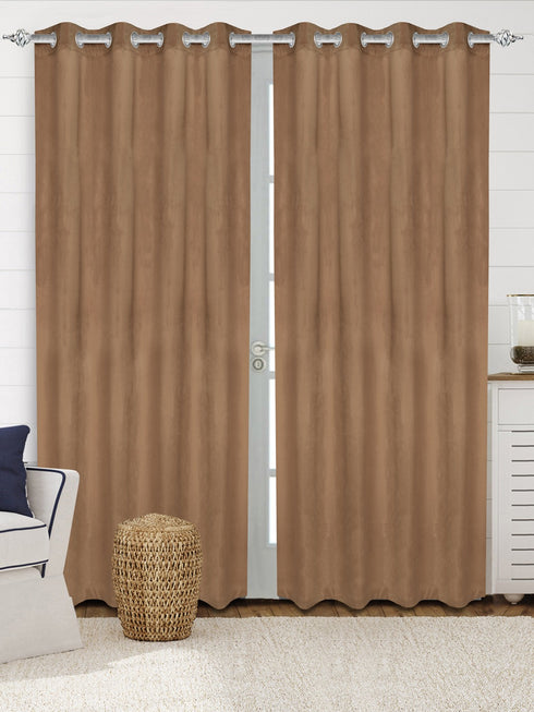 LA CREME Plain Velvet Curtain