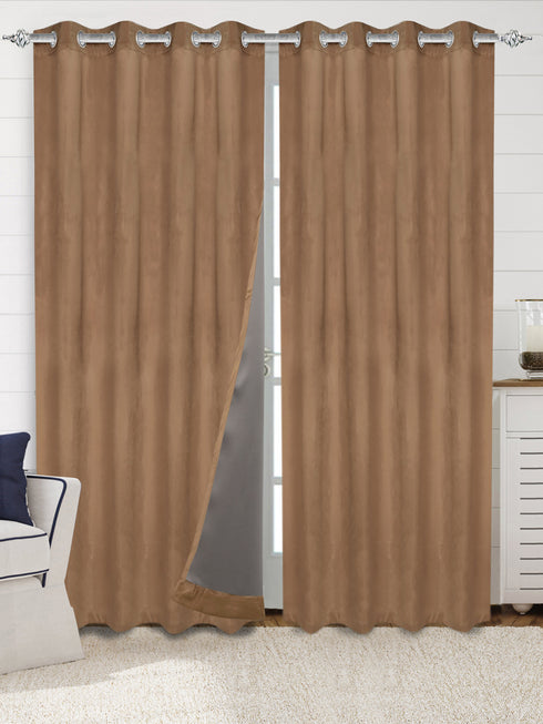 LA CREME Plain Velvet Curtain