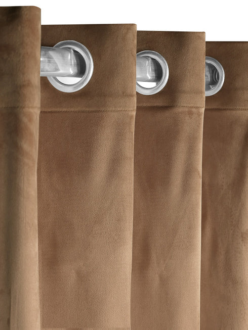 LA CREME Plain Velvet Curtain