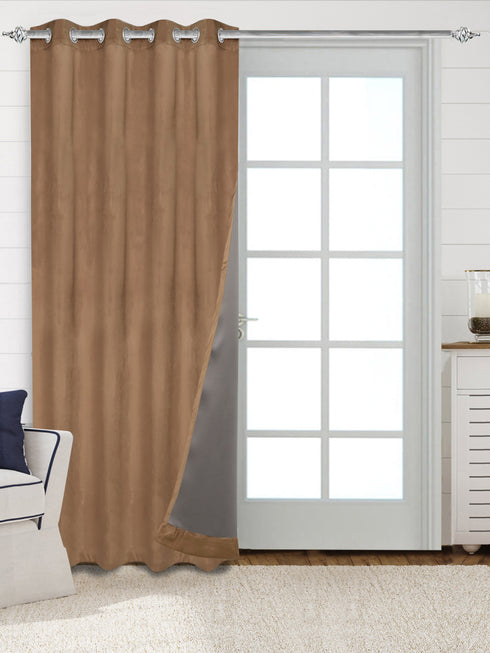 LA CREME Plain Velvet Curtain