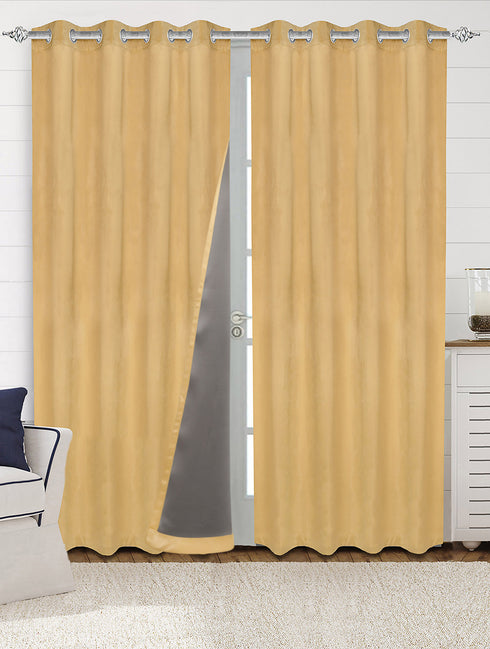 LA CREME Plain Velvet Curtain
