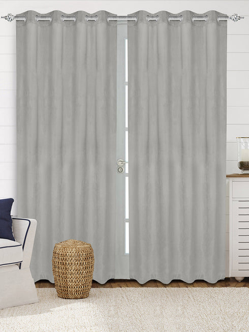 LA CREME Plain Velvet Curtain