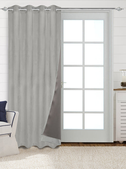 LA CREME Plain Velvet Curtain