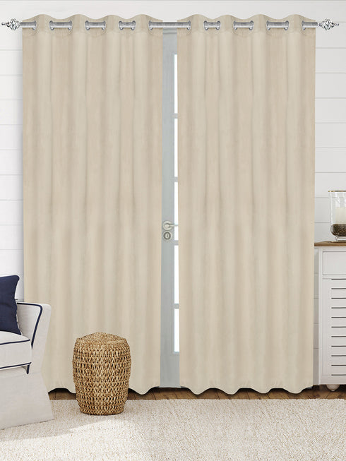 LA CREME Plain Velvet Curtain