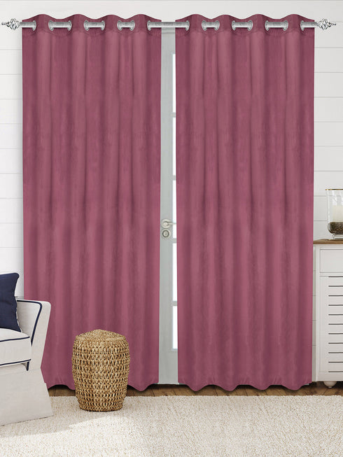 LA CREME Plain Velvet Curtain
