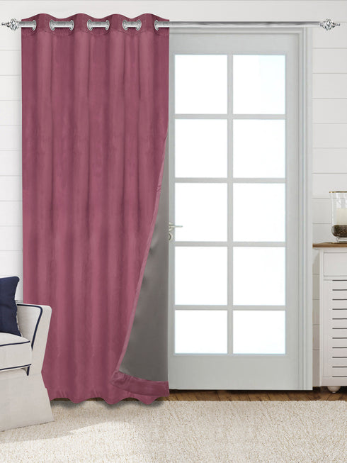 LA CREME Plain Velvet Curtain