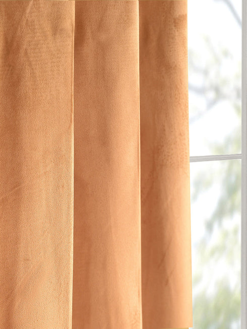 LA CREME Plain Velvet Curtain