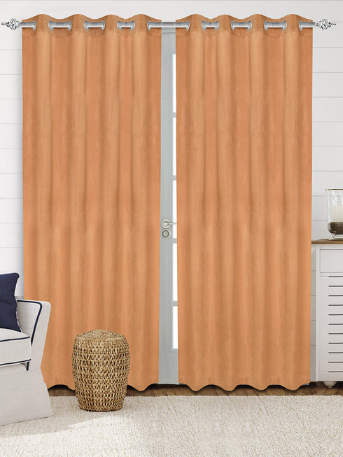 LA CREME Plain Velvet Curtain