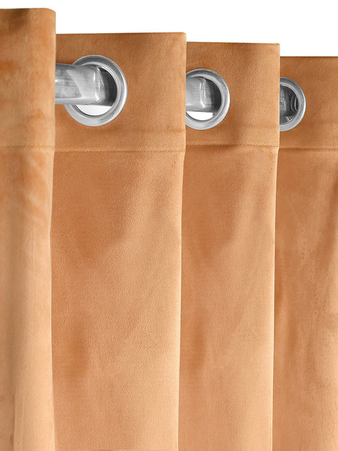 LA CREME Plain Velvet Curtain