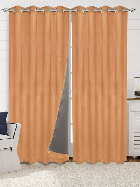 LA CREME Plain Velvet Curtain