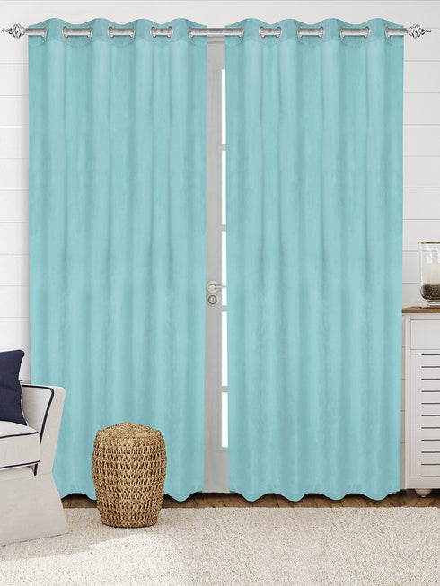 LA CREME Plain Velvet Curtain