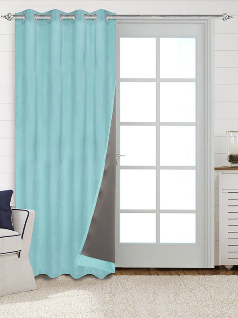 LA CREME Plain Velvet Curtain