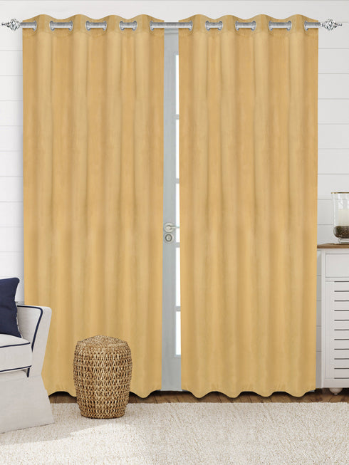 LA CREME Plain Velvet Curtain