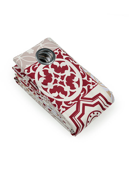 TILE Velvet Digital Print Curtain | Elegant & Durable