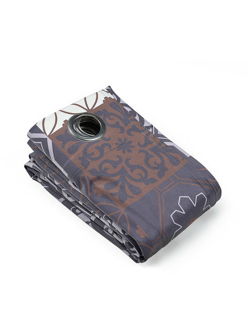 TILE Velvet Digital Print Curtain | Elegant & Durable