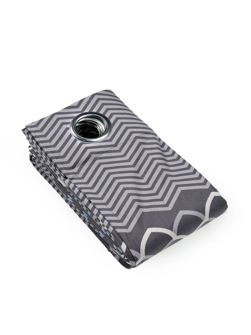 QUITE SPACE Velvet Digital Print Curtain | Stylish & Modern Design