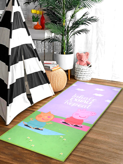 Buy Peppa Pig Cotton Single Size Bedsheet 60x90 with 1 Pillow Cover 17''x 24'' Online at saral home online