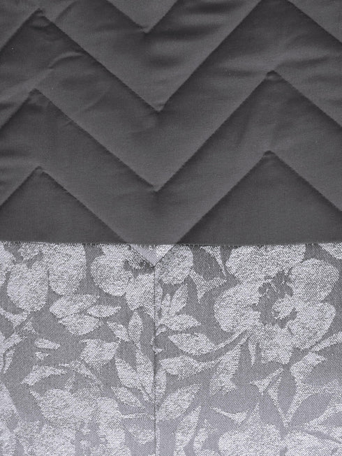 GIFT BOX | Kanan Grey Cotton Bedsheet-Cover | Matching Grey Reversible Quilt/Comforter | Combo Set For Gift & Daily Use