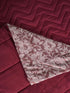 GIFT BOX | Kanan Mauve Cotton Bedsheet-Cover | Matching Mauve Reversible Quilt/Comforter | Combo Set For Gift & Daily Use