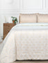 GIFT BOX | NOOR Ivory Cotton Bedsheet-Cover | Matching Ivory Reversible Quilt/Comforter | Combo Set For Gift & Daily Use