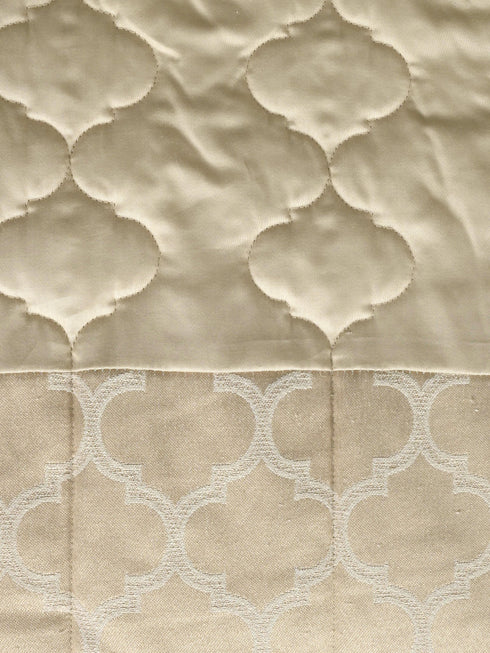 GIFT BOX | NOOR Beige Cotton Bedsheet-Cover | Matching Beige Reversible Quilt/Comforter | Combo Set For Gift & Daily Use