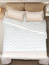GIFT BOX | NOOR Ivory Cotton Bedsheet-Cover | Matching Ivory Reversible Quilt/Comforter | Combo Set For Gift & Daily Use