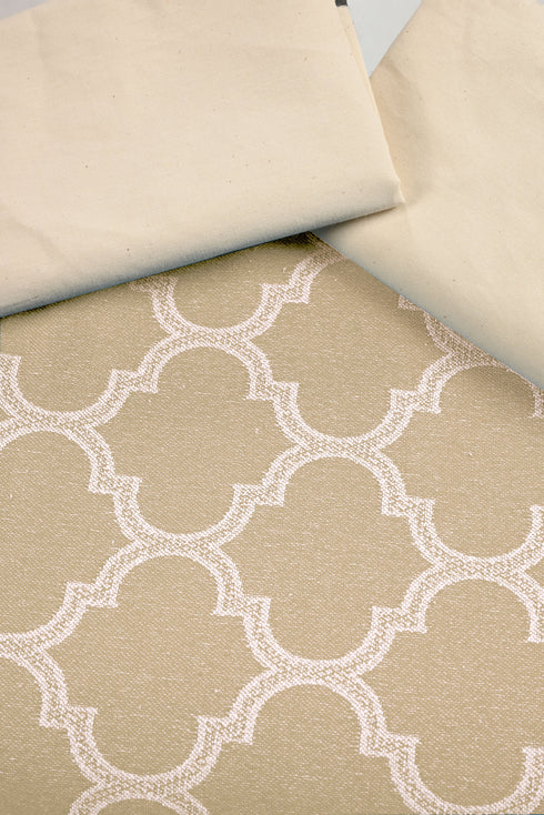 GIFT BOX | NOOR Beige Cotton Bedsheet-Cover | Matching Beige Reversible Quilt/Comforter | Combo Set For Gift & Daily Use