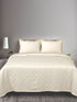 GIFT BOX | NOOR Ivory Cotton Bedsheet-Cover | Matching Ivory Reversible Quilt/Comforter | Combo Set For Gift & Daily Use