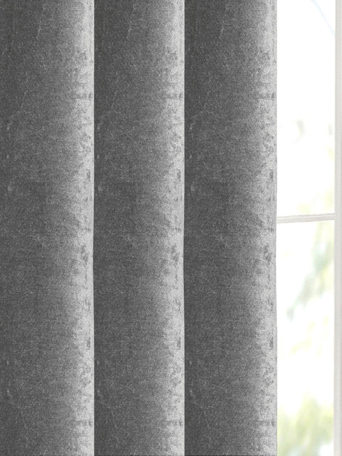 Reversible Glaze Blackout Curtain | Double Sided Satin & Velvet | Washable Non-Fading Non Shrinking