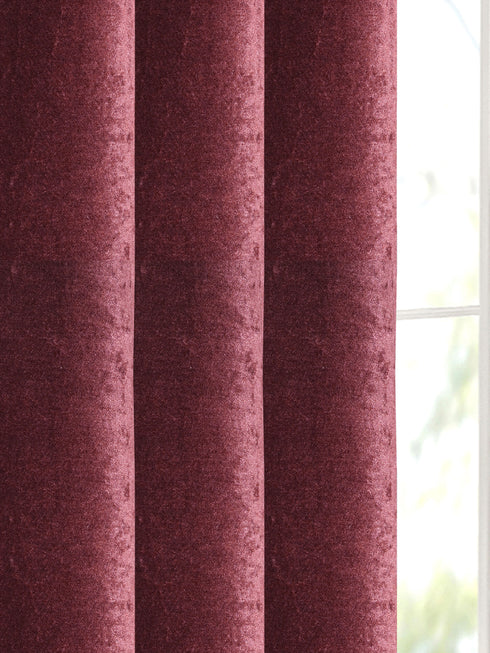 Reversible Glaze Blackout Curtain | Double Sided Satin & Velvet | Washable Non-Fading Non Shrinking