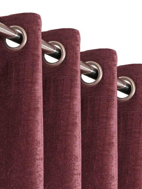 Reversible Glaze Blackout Curtain | Double Sided Satin & Velvet | Washable Non-Fading Non Shrinking