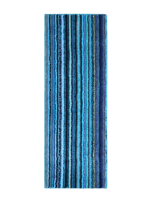 VIBE Microfiber Striped Runner | Anti-Skid Backing | Modern Design