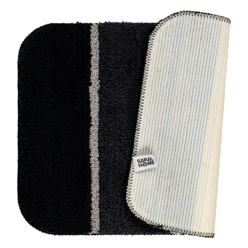 TRIS Soft Thick Microfiber Anti-Skid Bath Mats |Water Absorbing Mat | Washable Quick Drying Footmat | Home, Bathroom, Bedroom, Kitchen | Stripe Floor Mat