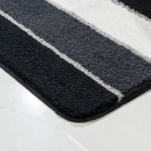 TRIS Soft Thick Microfiber Anti-Skid Bath Mats |Water Absorbing Mat | Washable Quick Drying Footmat | Home, Bathroom, Bedroom, Kitchen | Stripe Floor Mat