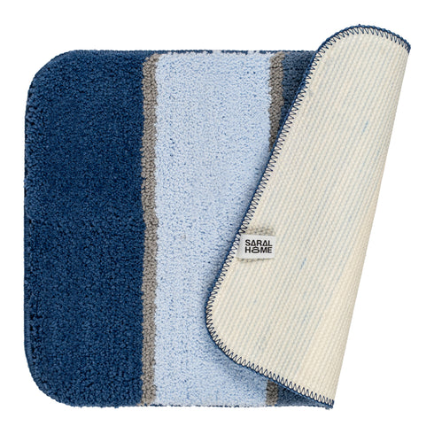 TRIS Soft Thick Microfiber Anti-Skid Bath Mats |Water Absorbing Mat | Washable Quick Drying Footmat | Home, Bathroom, Bedroom, Kitchen | Stripe Floor Mat