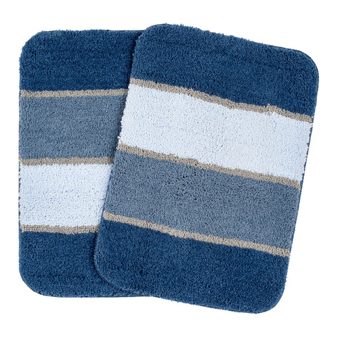 TRIS Soft Thick Microfiber Anti-Skid Bath Mats |Water Absorbing Mat | Washable Quick Drying Footmat | Home, Bathroom, Bedroom, Kitchen | Stripe Floor Mat