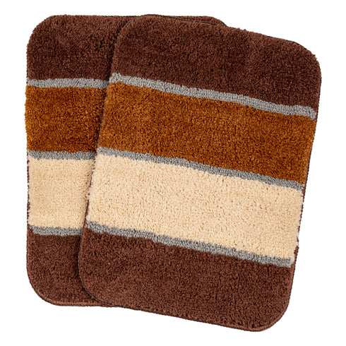 TRIS Soft Thick Microfiber Anti-Skid Bath Mats |Water Absorbing Mat | Washable Quick Drying Footmat | Home, Bathroom, Bedroom, Kitchen | Stripe Floor Mat