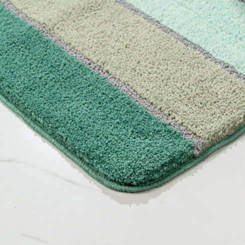 TRIS Soft Thick Microfiber Anti-Skid Bath Mats |Water Absorbing Mat | Washable Quick Drying Footmat | Home, Bathroom, Bedroom, Kitchen | Stripe Floor Mat