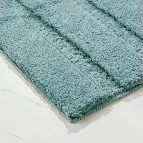 GIA Stripe Soft Microfiber Non Slip Thick Fluffy Soft Bath Mats |Water Absorbing Mat | Washable Quick Drying Foot mat | Home, Bathroom, Bedroom, Kitchen | Floor Mat