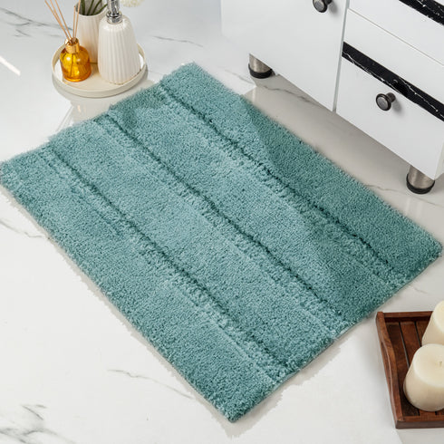 GIA Stripe Soft Microfiber Non Slip Thick Fluffy Soft Bath Mats |Water Absorbing Mat | Washable Quick Drying Foot mat | Home, Bathroom, Bedroom, Kitchen | Floor Mat