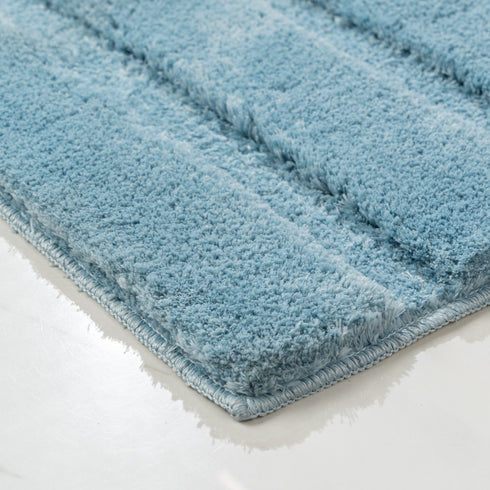 GIA Stripe Soft Microfiber Non Slip Thick Fluffy Soft Bath Mats |Water Absorbing Mat | Washable Quick Drying Foot mat | Home, Bathroom, Bedroom, Kitchen | Floor Mat