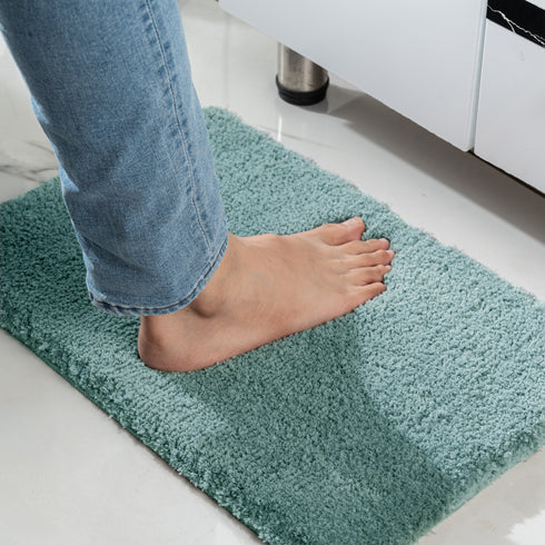 GIA Solid Soft Microfiber Non Slip Thick Fluffy Soft Bath Mats |Water Absorbing Mat | Washable Quick Drying Foot mat | Home, Bathroom, Bedroom, Kitchen | Solid Floor Mat