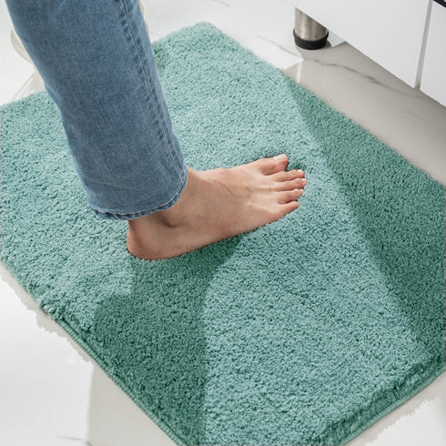 GIA Solid Soft Microfiber Non Slip Thick Fluffy Soft Bath Mats |Water Absorbing Mat | Washable Quick Drying Foot mat | Home, Bathroom, Bedroom, Kitchen | Solid Floor Mat