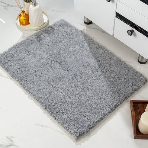 GIA Solid Soft Microfiber Non Slip Thick Fluffy Soft Bath Mats |Water Absorbing Mat | Washable Quick Drying Foot mat | Home, Bathroom, Bedroom, Kitchen | Solid Floor Mat