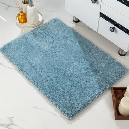 GIA Solid Soft Microfiber Non Slip Thick Fluffy Soft Bath Mats |Water Absorbing Mat | Washable Quick Drying Foot mat | Home, Bathroom, Bedroom, Kitchen | Solid Floor Mat