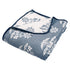 GIFT BOX | COTTON Grey Bedsheet-Cover | Matching Ivory-Blue Quilt/Comforter | Combo Set For Gift & Daily Use